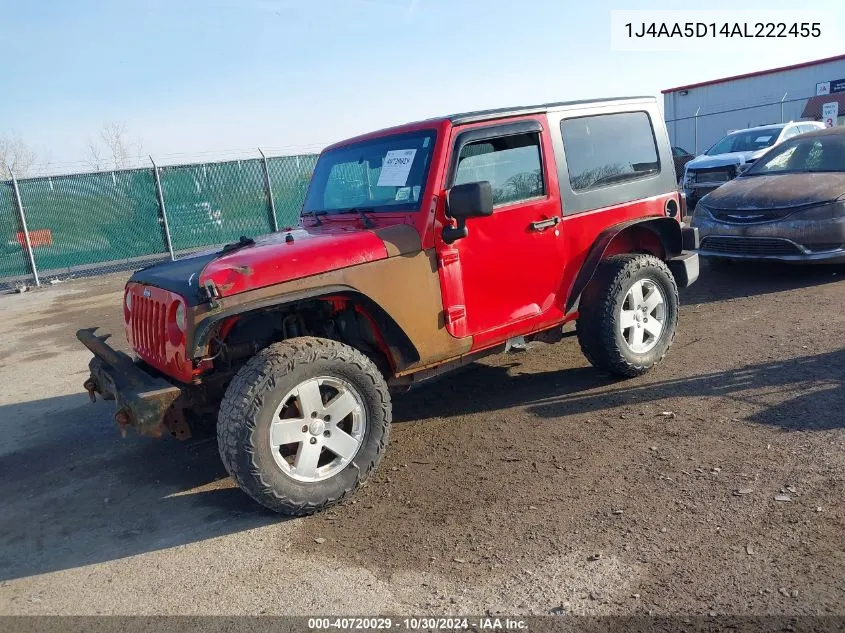 2010 Jeep Wrangler Sahara VIN: 1J4AA5D14AL222455 Lot: 40720029