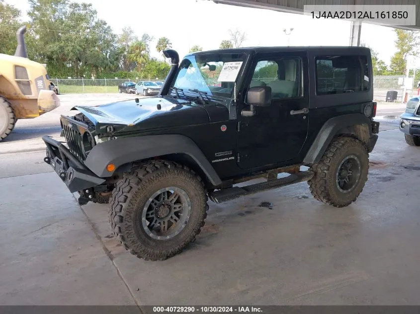 2010 Jeep Wrangler Sport VIN: 1J4AA2D12AL161850 Lot: 40729290