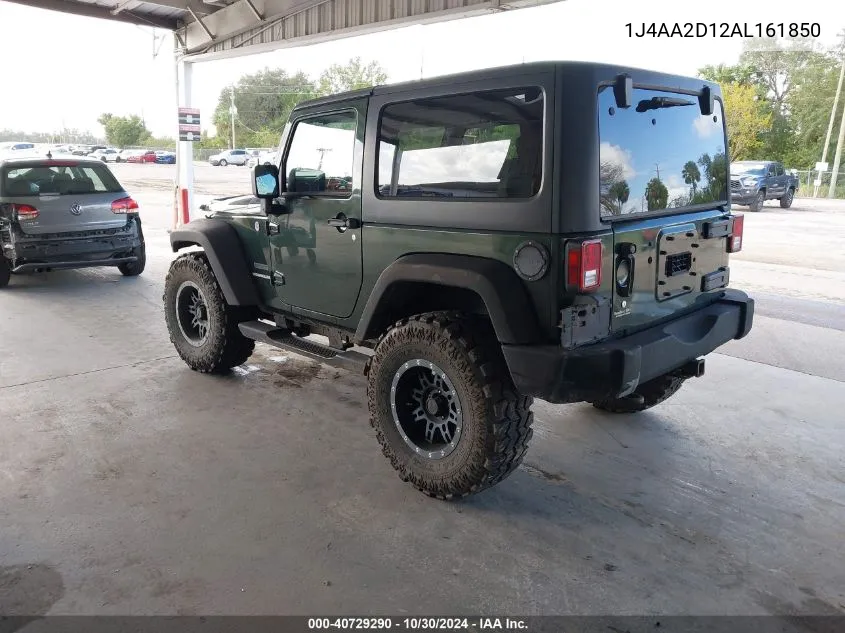 2010 Jeep Wrangler Sport VIN: 1J4AA2D12AL161850 Lot: 40729290