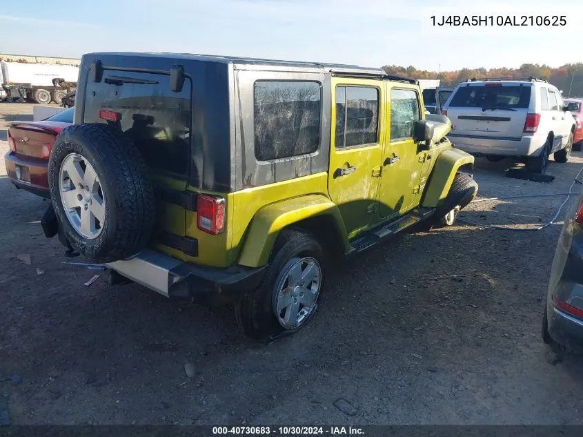 2010 Jeep Wrangler Unlimited Sahara VIN: 1J4BA5H10AL210625 Lot: 40730683