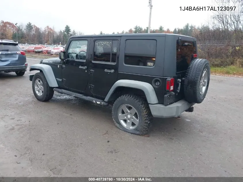 2010 Jeep Wrangler Unlimited Rubicon VIN: 1J4BA6H17AL123097 Lot: 40739780