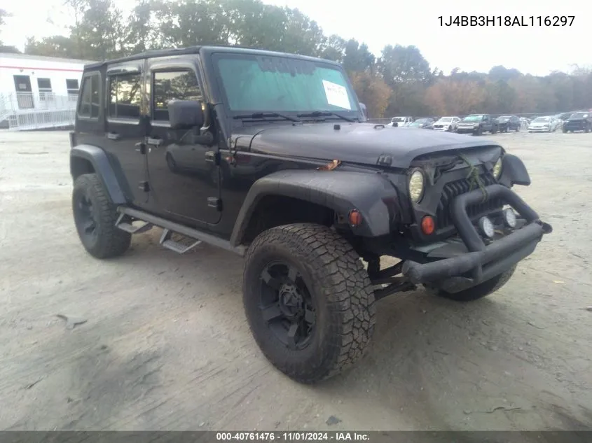 2010 Jeep Wrangler Unlimited Sport VIN: 1J4BB3H18AL116297 Lot: 40761476