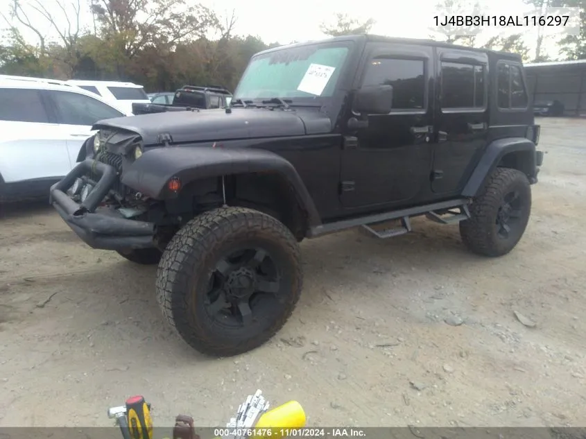 2010 Jeep Wrangler Unlimited Sport VIN: 1J4BB3H18AL116297 Lot: 40761476