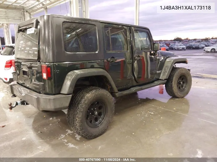 2010 Jeep Wrangler Unlimited Sport VIN: 1J4BA3H1XAL173118 Lot: 40767890