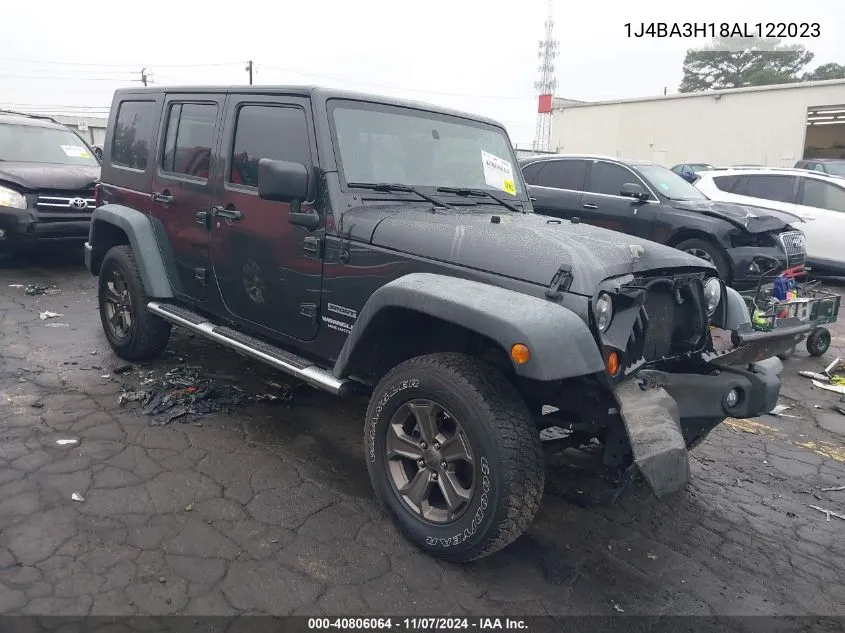 2010 Jeep Wrangler Unlimited Sport VIN: 1J4BA3H18AL122023 Lot: 40806064