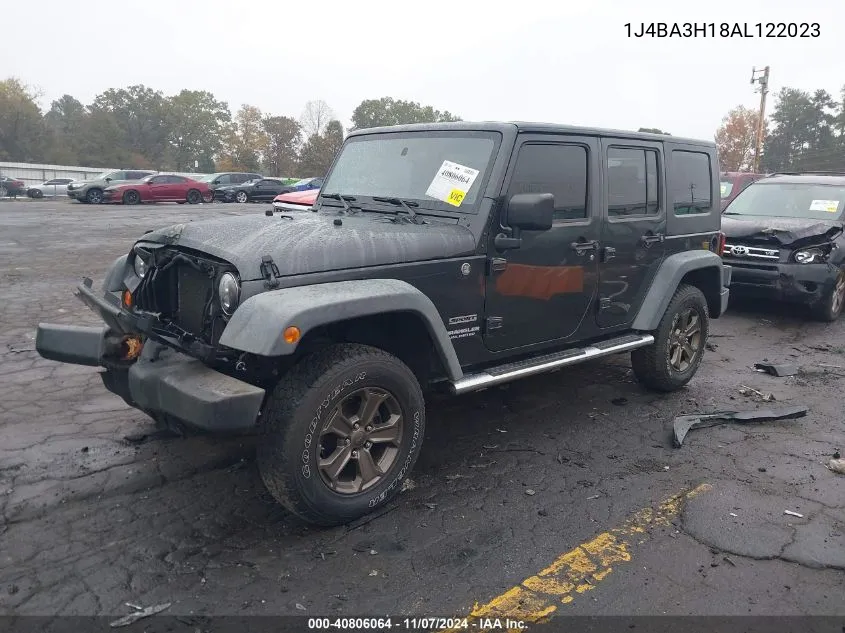 2010 Jeep Wrangler Unlimited Sport VIN: 1J4BA3H18AL122023 Lot: 40806064