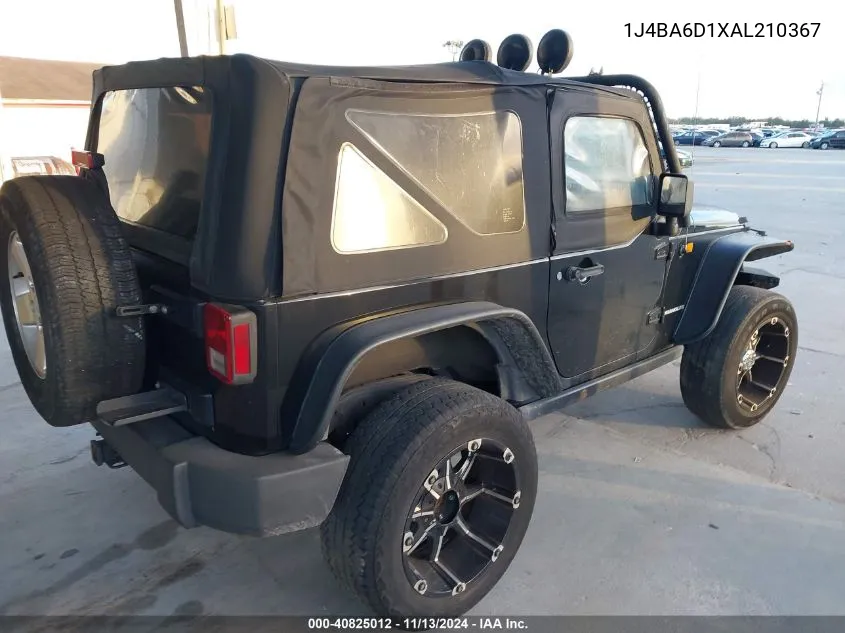 1J4BA6D1XAL210367 2010 Jeep Wrangler Rubicon