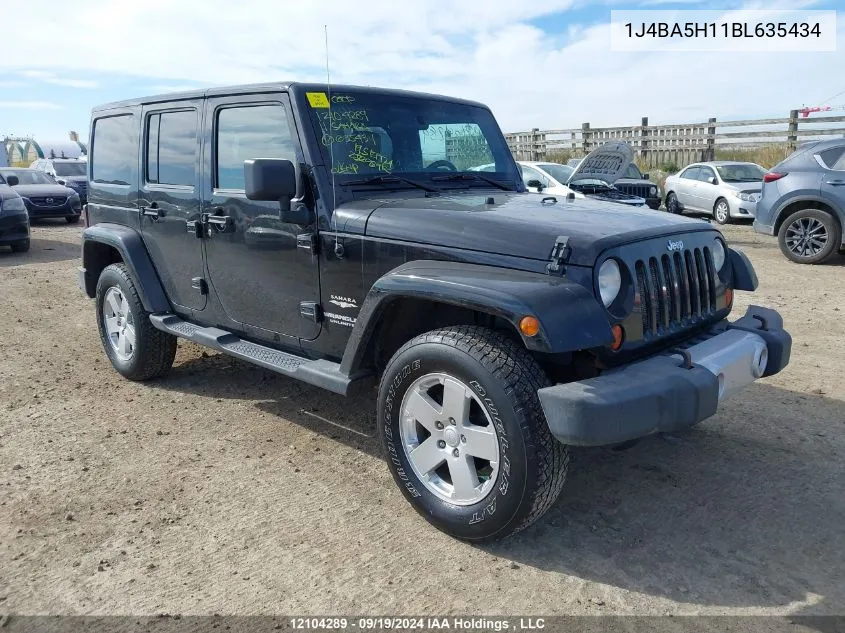 2011 Jeep Wrangler Unlimited Sahara VIN: 1J4BA5H11BL635434 Lot: 12104289