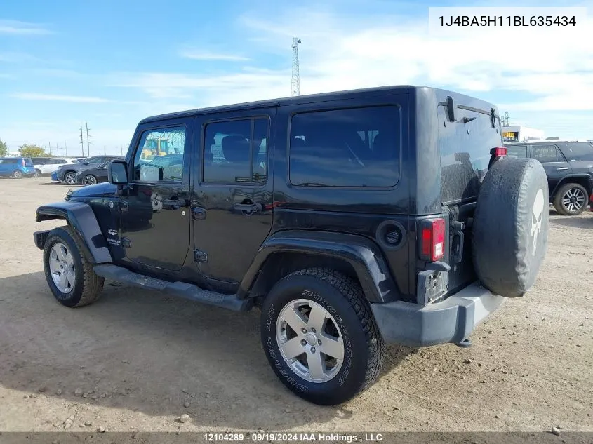 2011 Jeep Wrangler Unlimited Sahara VIN: 1J4BA5H11BL635434 Lot: 12104289