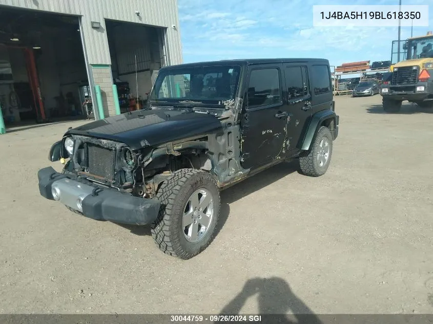 1J4BA5H19BL618350 2011 Jeep Wrangler Unlimited Sahara