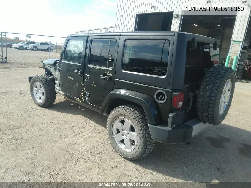 1J4BA5H19BL618350 2011 Jeep Wrangler Unlimited Sahara