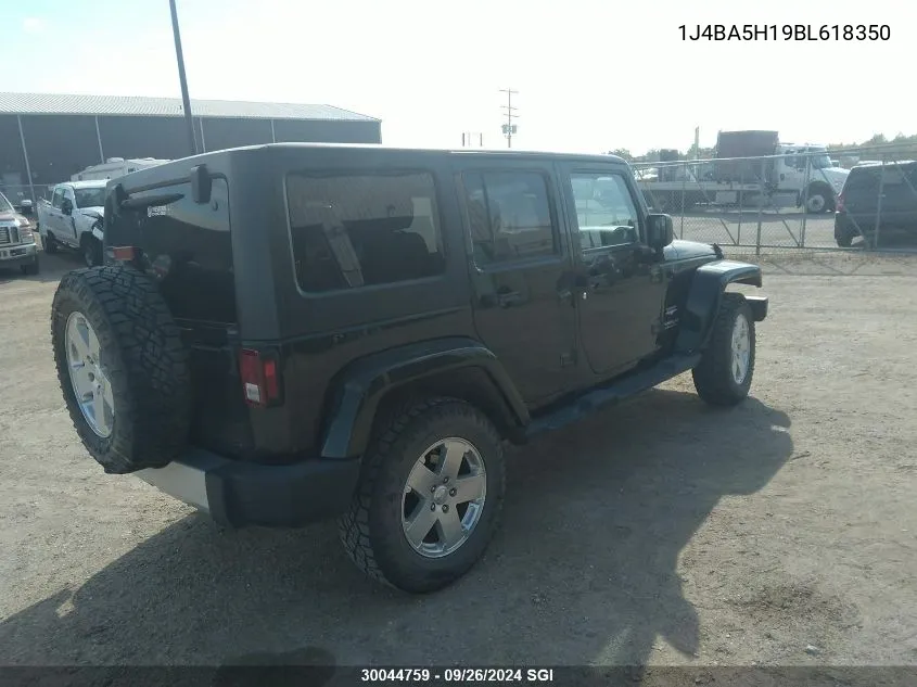 2011 Jeep Wrangler Unlimited Sahara VIN: 1J4BA5H19BL618350 Lot: 30044759