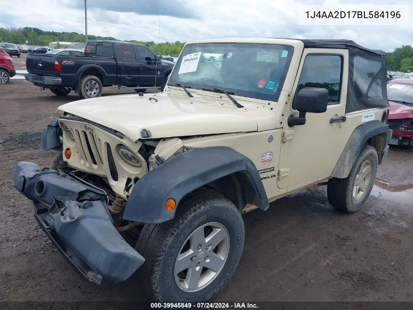 1J4AA2D17BL584196 2011 Jeep Wrangler Sport