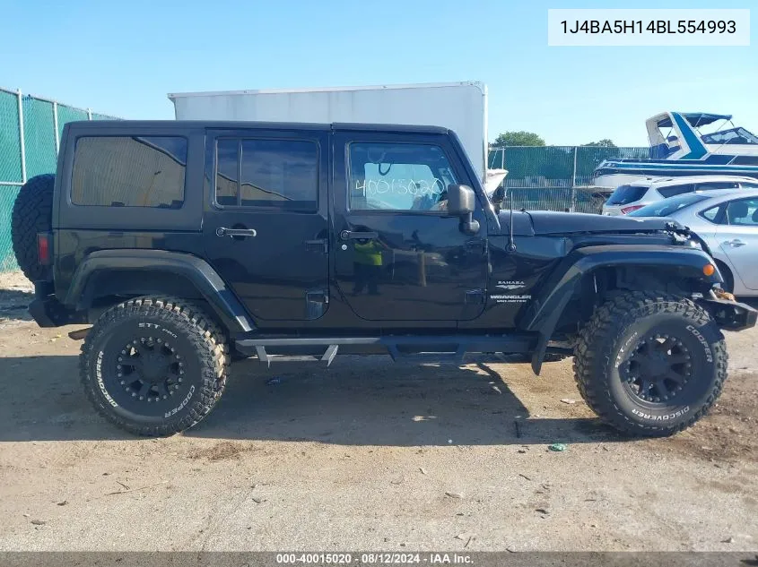 2011 Jeep Wrangler Unlimited Sahara VIN: 1J4BA5H14BL554993 Lot: 40015020