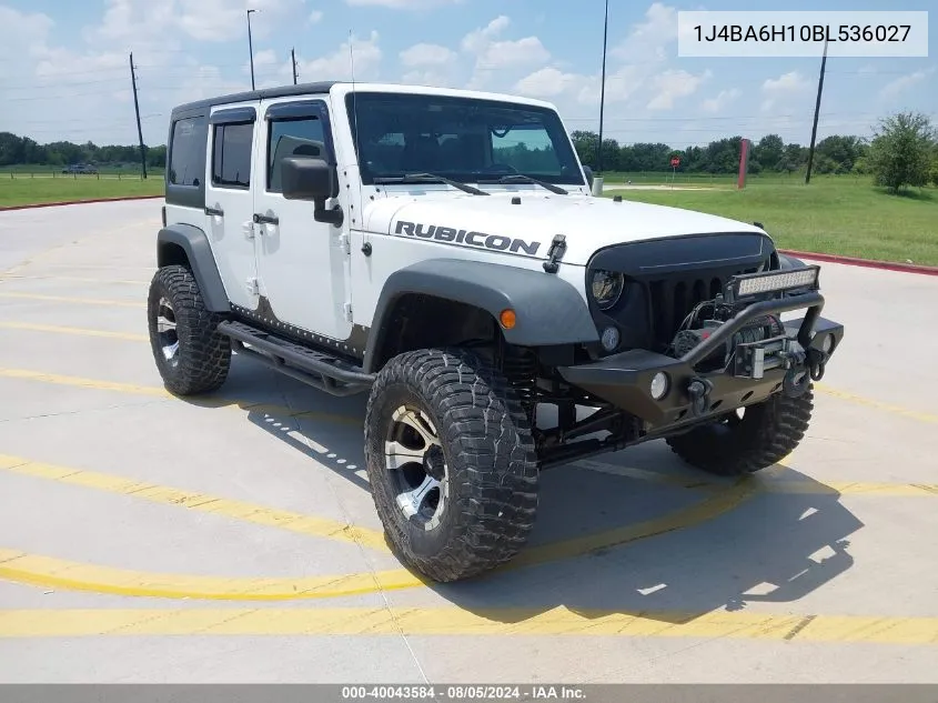 2011 Jeep Wrangler Unlimited Rubicon VIN: 1J4BA6H10BL536027 Lot: 40043584