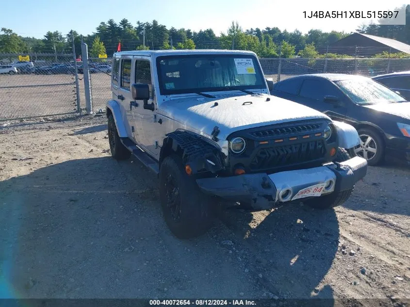 2011 Jeep Wrangler Unlimited Sahara VIN: 1J4BA5H1XBL515597 Lot: 40072654