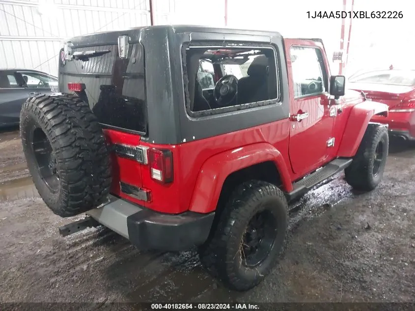 2011 Jeep Wrangler Sahara VIN: 1J4AA5D1XBL632226 Lot: 40182654