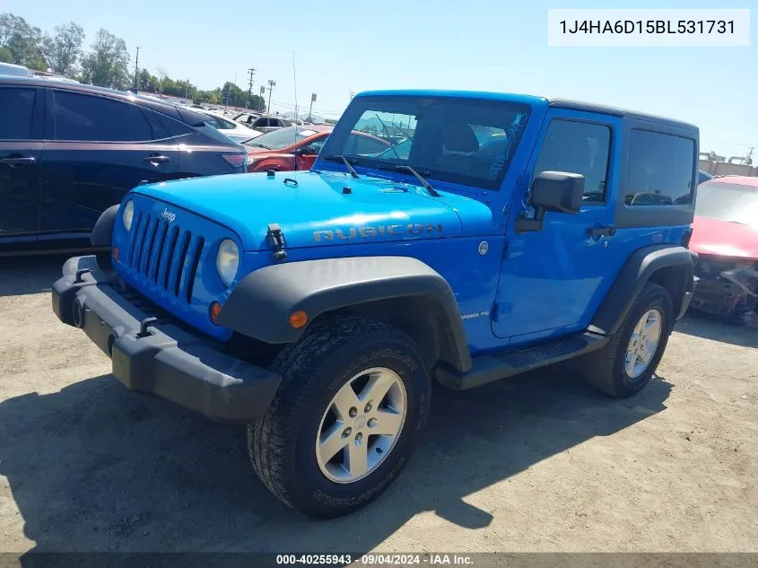 2011 Jeep Wrangler Rubicon VIN: 1J4HA6D15BL531731 Lot: 40255943