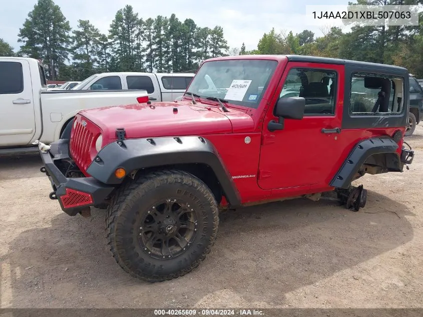 1J4AA2D1XBL507063 2011 Jeep Wrangler Sport