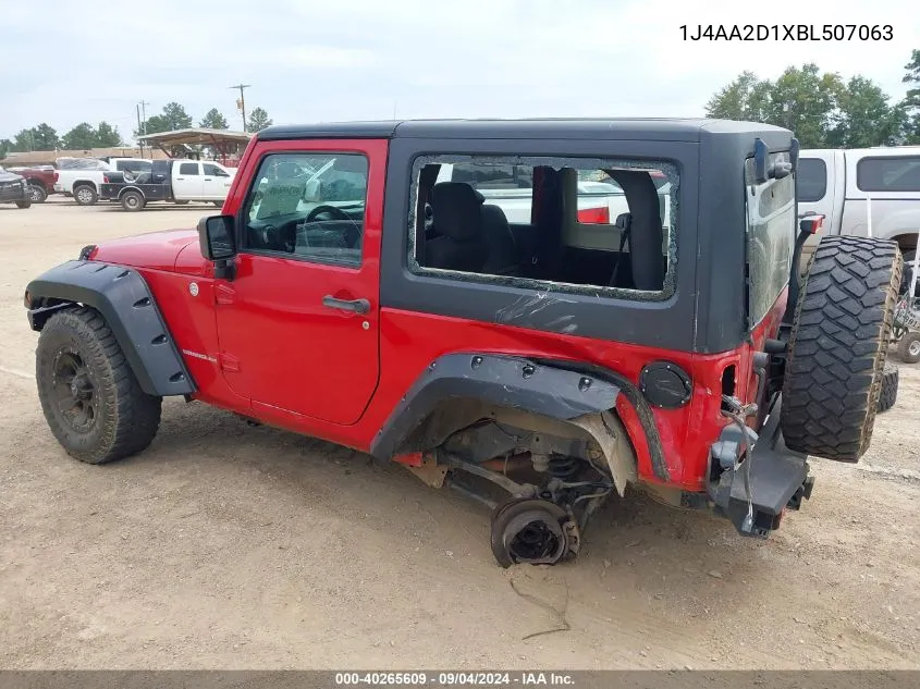 2011 Jeep Wrangler Sport VIN: 1J4AA2D1XBL507063 Lot: 40265609