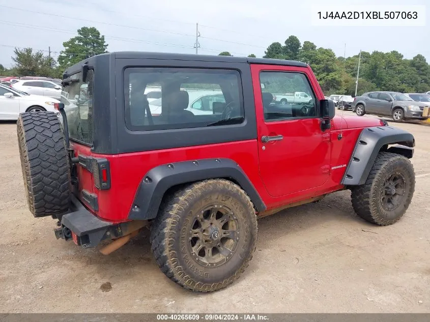 1J4AA2D1XBL507063 2011 Jeep Wrangler Sport