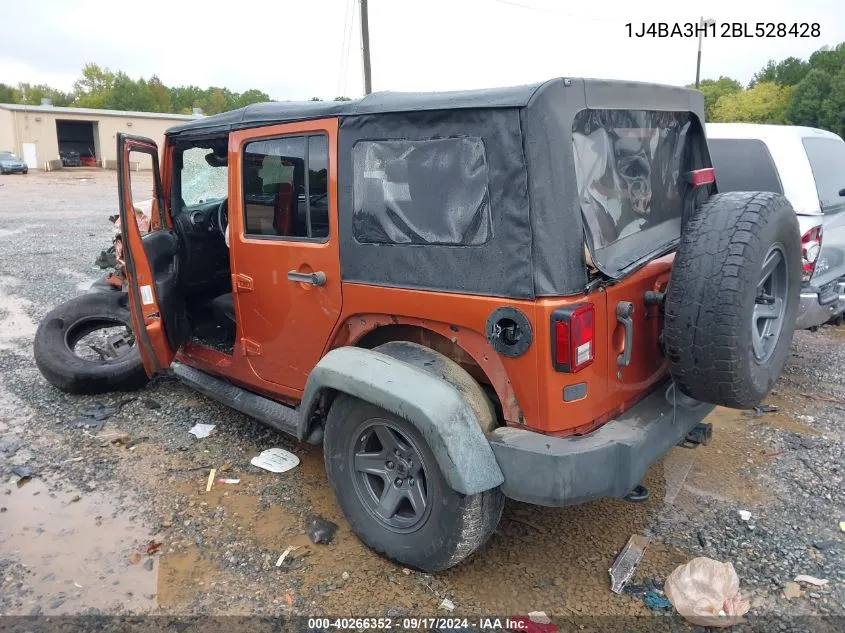 2011 Jeep Wrangler Unlimited Sport VIN: 1J4BA3H12BL528428 Lot: 40266352