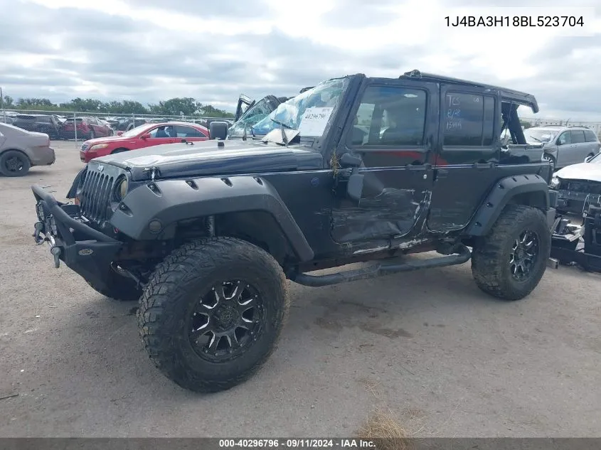 1J4BA3H18BL523704 2011 Jeep Wrangler Unlimited Sport