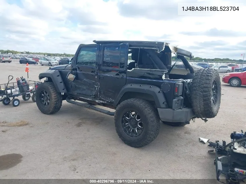 1J4BA3H18BL523704 2011 Jeep Wrangler Unlimited Sport