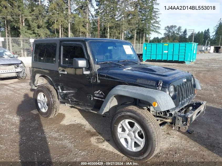 2011 Jeep Wrangler Sport VIN: 1J4AA2D14BL553018 Lot: 40300429