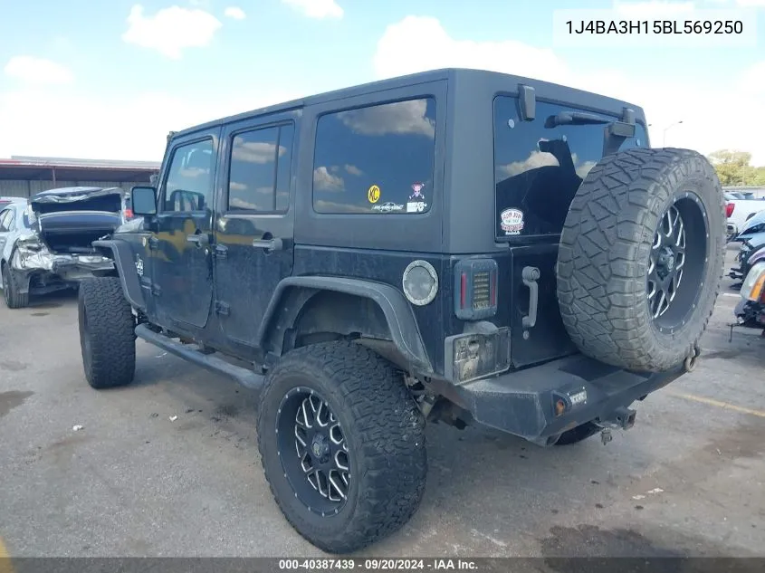 2011 Jeep Wrangler Unlimited Sport VIN: 1J4BA3H15BL569250 Lot: 40387439