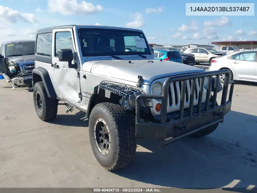 2011 Jeep Wrangler Sport VIN: 1J4AA2D13BL537487 Lot: 40404718