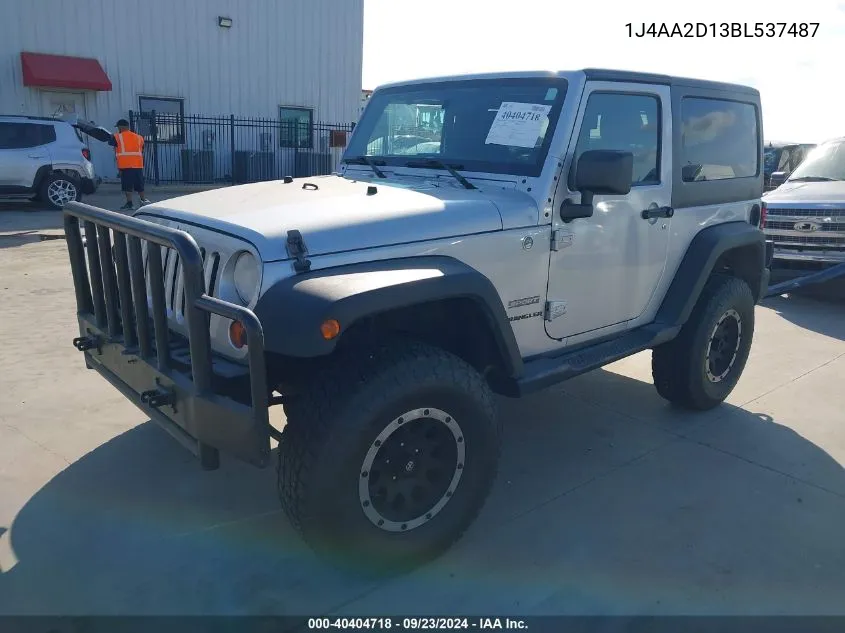 2011 Jeep Wrangler Sport VIN: 1J4AA2D13BL537487 Lot: 40404718