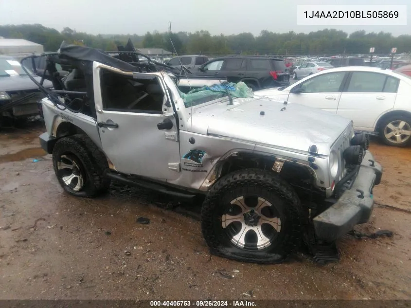 1J4AA2D10BL505869 2011 Jeep Wrangler Sport