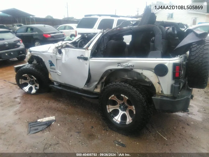 1J4AA2D10BL505869 2011 Jeep Wrangler Sport