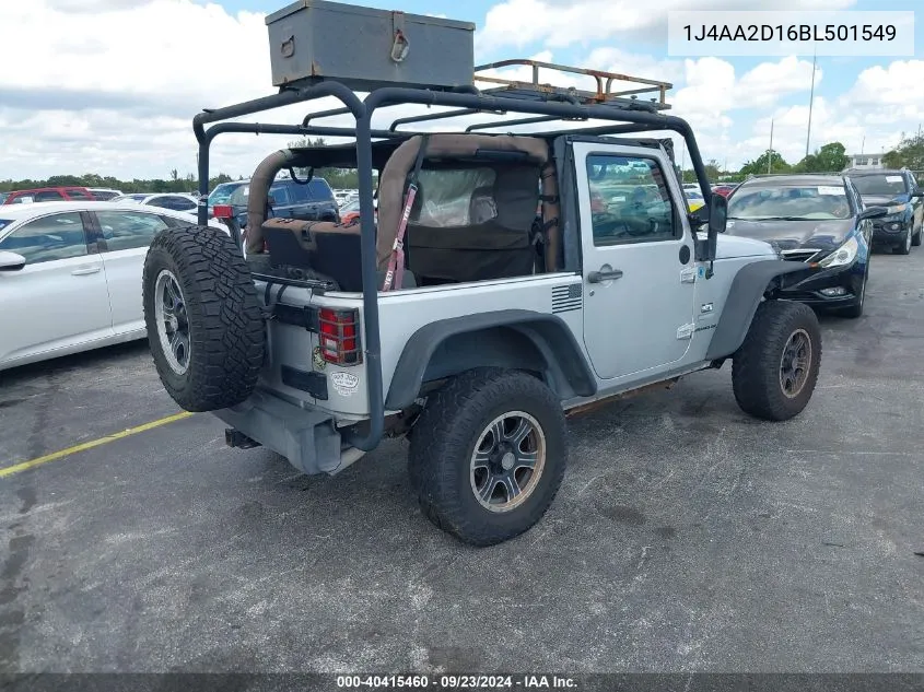 2011 Jeep Wrangler Sport VIN: 1J4AA2D16BL501549 Lot: 40415460