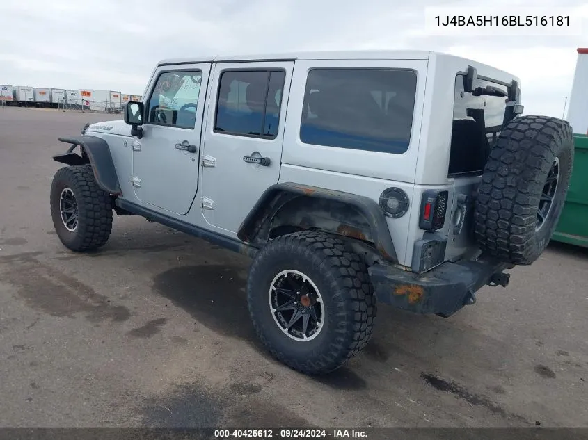 2011 Jeep Wrangler Unlimited Sahara VIN: 1J4BA5H16BL516181 Lot: 40425612