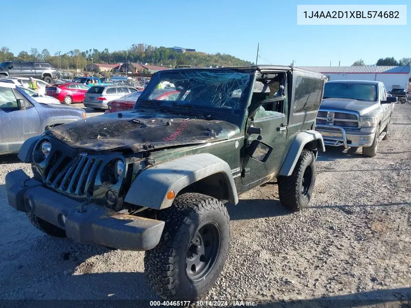 2011 Jeep Wrangler Sport VIN: 1J4AA2D1XBL574682 Lot: 40465177