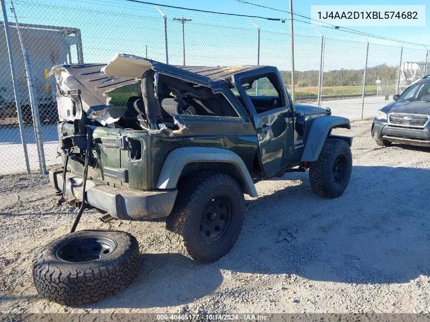 2011 Jeep Wrangler Sport VIN: 1J4AA2D1XBL574682 Lot: 40465177