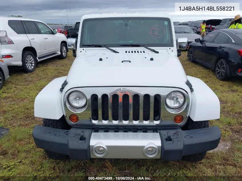 2011 Jeep Wrangler Unlimited Sahara VIN: 1J4BA5H14BL558221 Lot: 40473499