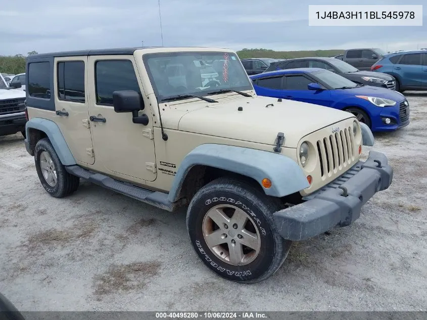 2011 Jeep Wrangler Unlimited Sport VIN: 1J4BA3H11BL545978 Lot: 40495280