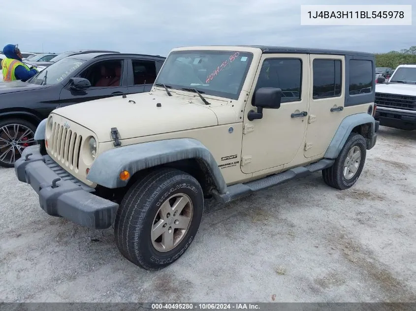 2011 Jeep Wrangler Unlimited Sport VIN: 1J4BA3H11BL545978 Lot: 40495280