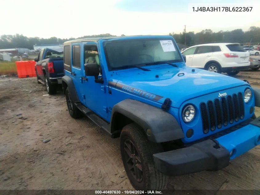 2011 Jeep Wrangler Unlimited Sport VIN: 1J4BA3H17BL622367 Lot: 40497630