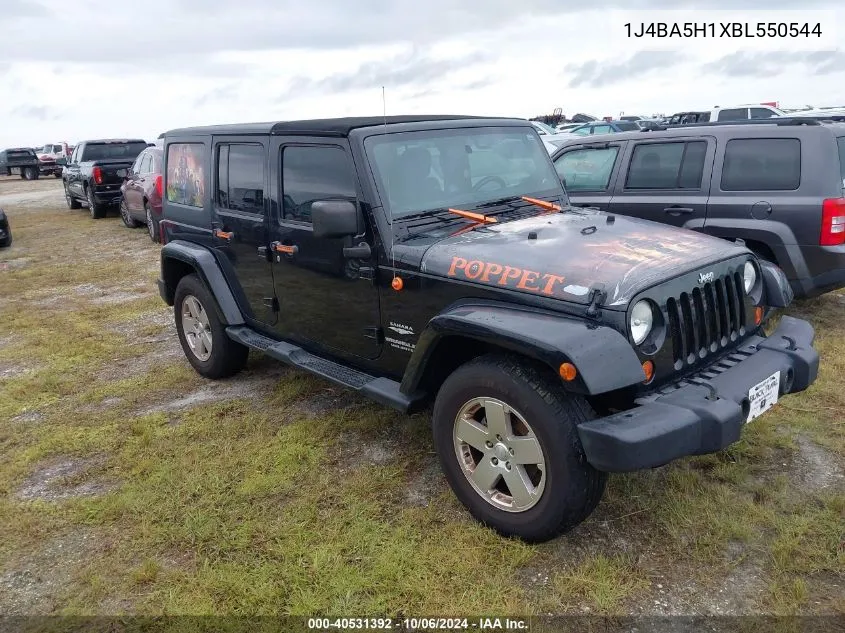 2011 Jeep Wrangler Unlimited Sahara VIN: 1J4BA5H1XBL550544 Lot: 40531392