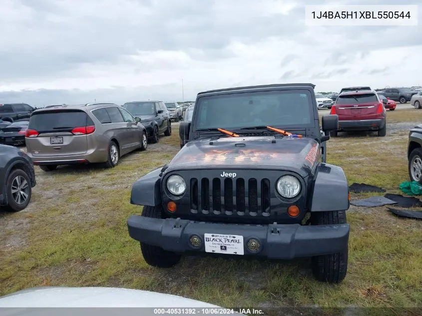 2011 Jeep Wrangler Unlimited Sahara VIN: 1J4BA5H1XBL550544 Lot: 40531392