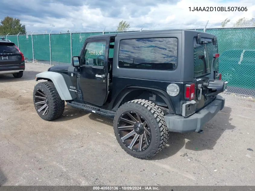 2011 Jeep Wrangler Sport VIN: 1J4AA2D10BL507606 Lot: 40553136