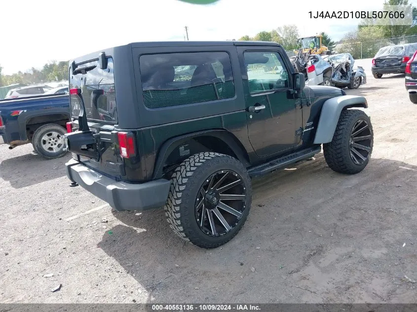 2011 Jeep Wrangler Sport VIN: 1J4AA2D10BL507606 Lot: 40553136