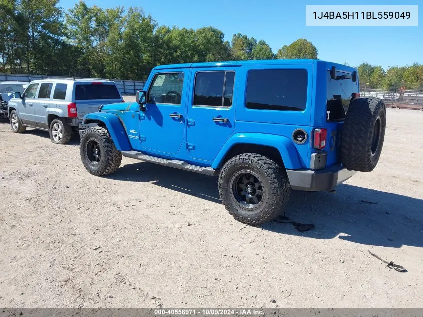 2011 Jeep Wrangler Unlimited Sahara VIN: 1J4BA5H11BL559049 Lot: 40556971