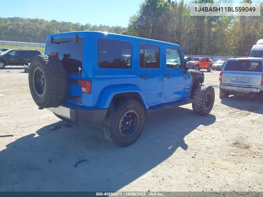 2011 Jeep Wrangler Unlimited Sahara VIN: 1J4BA5H11BL559049 Lot: 40556971