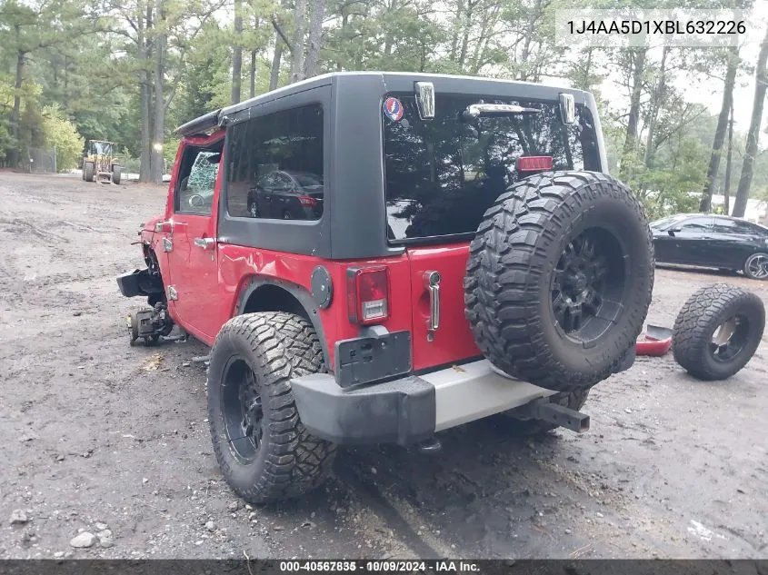 2011 Jeep Wrangler Sahara VIN: 1J4AA5D1XBL632226 Lot: 40567835