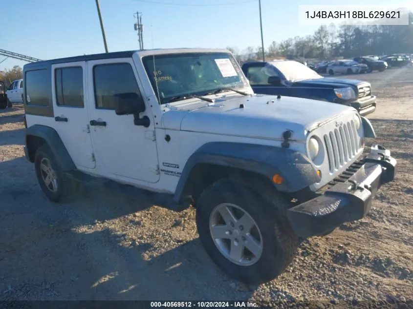 2011 Jeep Wrangler Unlimited Sport VIN: 1J4BA3H18BL629621 Lot: 40569512